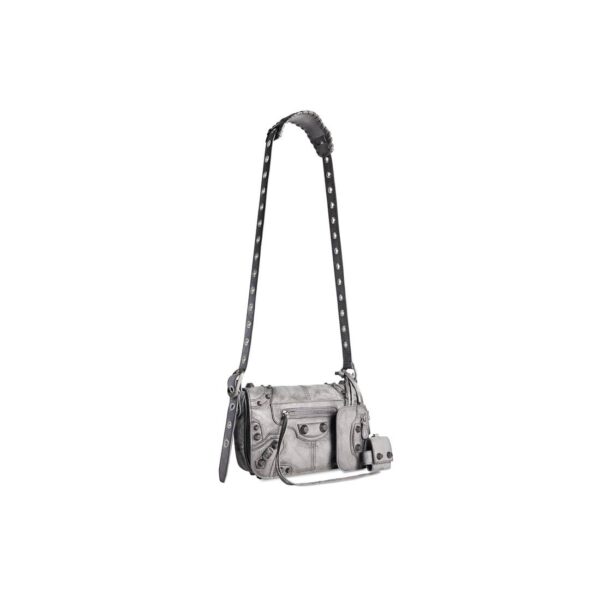 Men’s Le Cagole Men Xs Flap Bag Used Effect in Grey