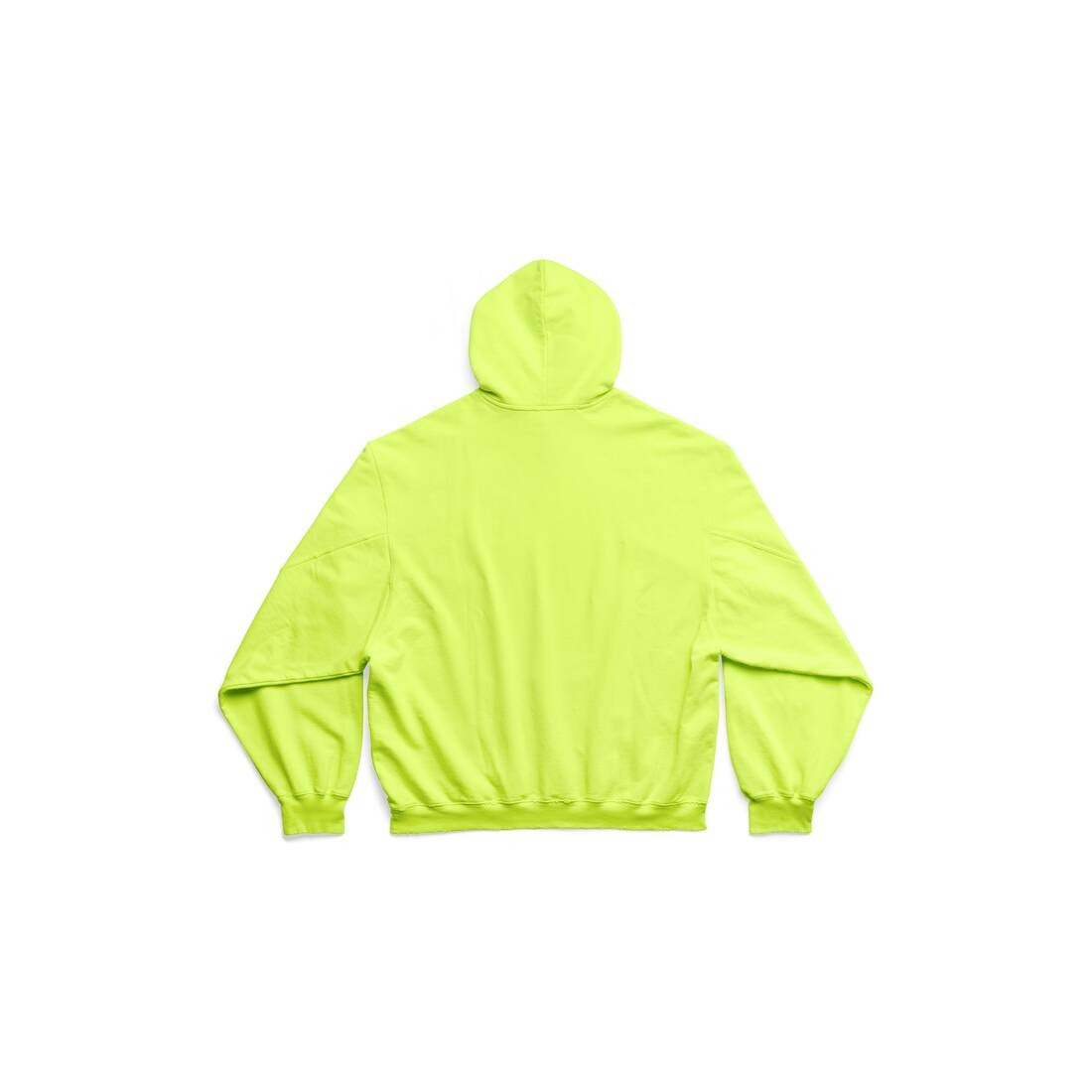 Caps Destroyed Hoodie in Fluo Yellow