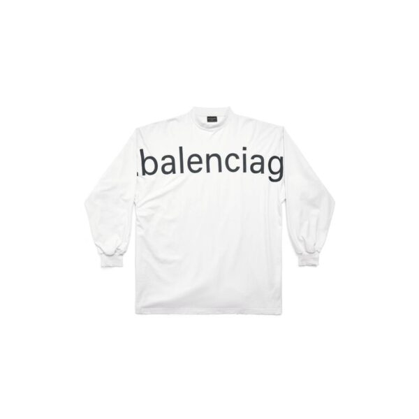 Balenciaga Long Sleeve T-Shirt Oversized In White