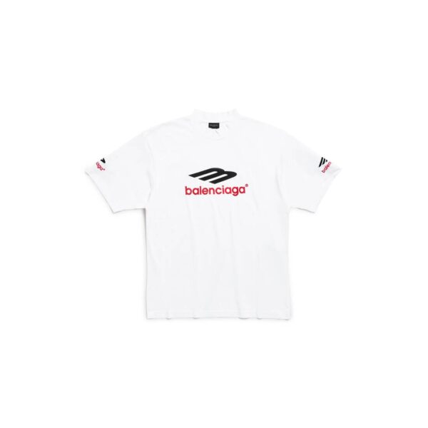 Balenciaga 3b Sports Icon T-Shirt Medium Fit In White/black