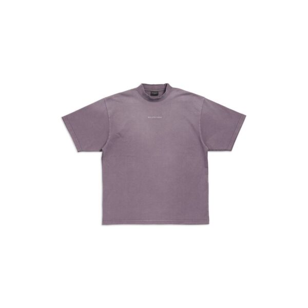 Balenciaga Back T-Shirt Medium Fit In Faded Purple